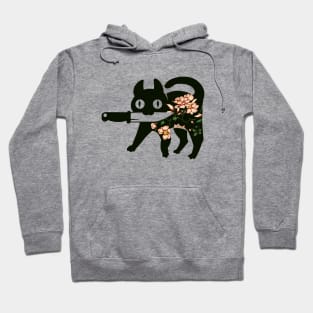 Ninja Flower Cat with Knifes Hoodie